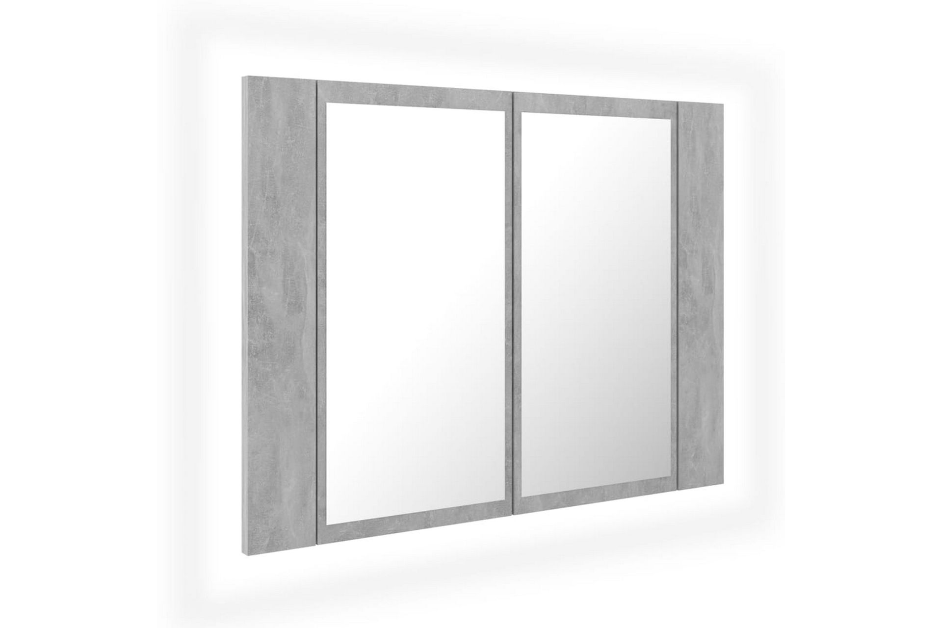 Kylpyhuoneen peilikaappi LED 60x12x45 cm - Betoninharmaa - Talo & remontointi - Keittiö & kylpyhuone - Kylpyhuone - Kylpyhuonekalusteet - Peilikaapit