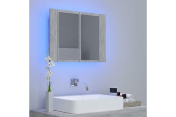 Kylpyhuoneen peilikaappi LED 60x12x45 cm - Betoninharmaa - Talo & remontointi - Keittiö & kylpyhuone - Kylpyhuone - Kylpyhuonekalusteet - Peilikaapit