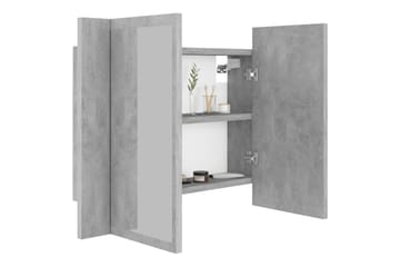 Kylpyhuoneen peilikaappi LED 60x12x45 cm - Betoninharmaa - Talo & remontointi - Keittiö & kylpyhuone - Kylpyhuone - Kylpyhuonekalusteet - Peilikaapit