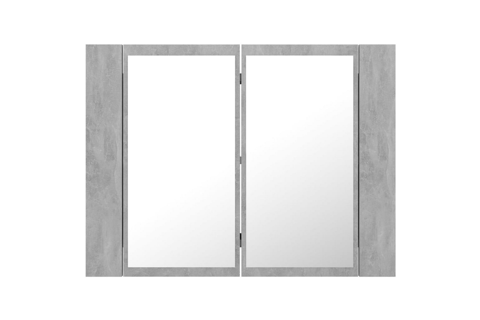 Kylpyhuoneen peilikaappi LED 60x12x45 cm - Betoninharmaa - Talo & remontointi - Keittiö & kylpyhuone - Kylpyhuone - Kylpyhuonekalusteet - Peilikaapit
