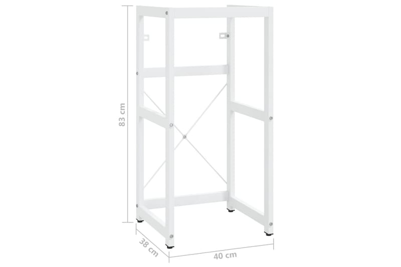 Kylpyhuoneen pesualtaan kehys valkoinen 40x38x83 cm rauta - Valkoinen - Talo & remontointi - Keittiö & kylpyhuone - Kylpyhuone - Kylpyhuonekalusteet - Allaskaappi