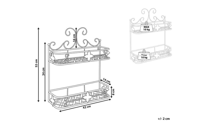 Kylpyhuonehylly Marayes Harmaa - Harmaa - Talo & remontointi - Keittiö & kylpyhuone - Kylpyhuone - Kylpyhuonekalusteet - Kylpyhuoneen hyllyt