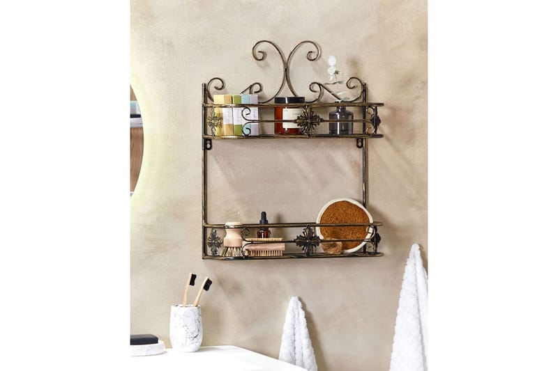 Kylpyhuonehylly Marayes Musta - Musta - Talo & remontointi - Keittiö & kylpyhuone - Kylpyhuone - Kylpyhuonekalusteet - Kylpyhuoneen hyllyt