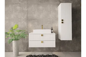 Glenndale Högskåp Badrum 120 cm Concept 55 White - Talo & remontointi - Keittiö & kylpyhuone - Kylpyhuone - Kylpyhuonekalusteet - Kylpyhuonekaapit