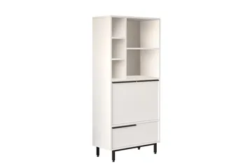 Korkea kylpyhuoneen kaappi Liyakat 161,6 cm - Valkoinen - Talo & remontointi - Keittiö & kylpyhuone - Kylpyhuone - Kylpyhuonekalusteet - Kylpyhuonekaapit
