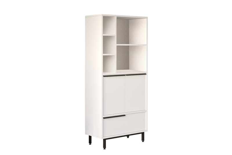 Korkea kylpyhuoneen kaappi Liyakat 161,6 cm - Valkoinen - Talo & remontointi - Keittiö & kylpyhuone - Kylpyhuone - Kylpyhuonekalusteet - Kylpyhuonekaapit