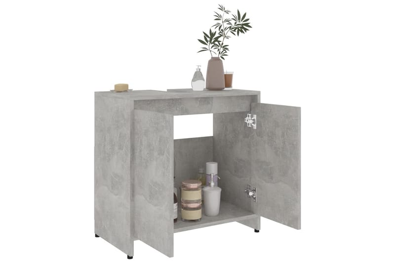 Kylpyhuonekaappi betoninharmaa 60x33x58 cm lastulevy - Harmaa - Talo & remontointi - Keittiö & kylpyhuone - Kylpyhuone - Kylpyhuonekalusteet - Kylpyhuonekaapit