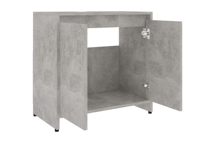 Kylpyhuonekaappi betoninharmaa 60x33x58 cm lastulevy - Harmaa - Kylpyhuoneekaappi valaistuksella - Seinäkaappi & korkea kaappi - Kylpyhuonekaapit
