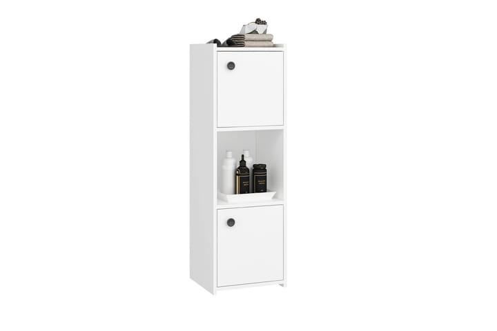 Kylpyhuonekaappi Crowlin 35x39 cm - Valkoinen - Kylpyhuoneekaappi valaistuksella - Seinäkaappi & korkea kaappi - Pyykkikaappi - Kylpyhuonekaapit