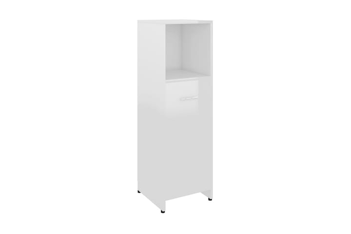 Kylpyhuonekaappi korkeakiilto valkoinen 30x30x95cm lastulevy - Valkoinen - Kylpyhuoneekaappi valaistuksella - Kylpyhuonekaapit - Seinäkaappi & korkea kaappi