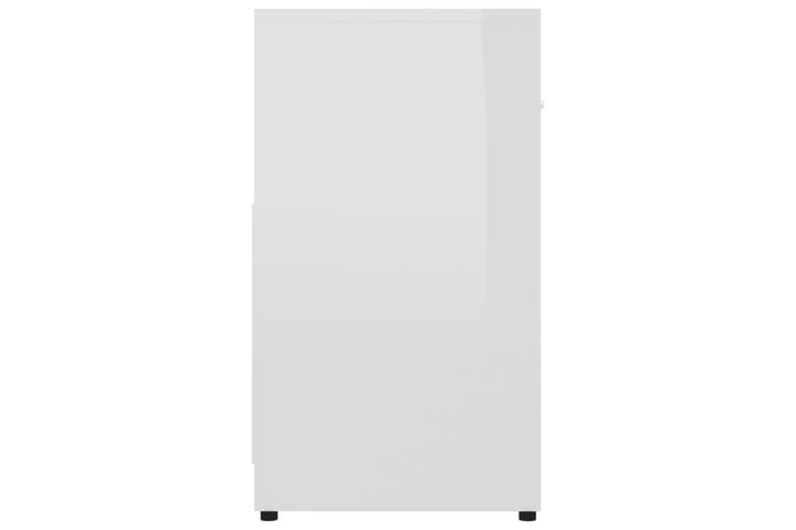 Kylpyhuonekaappi korkeakiilto valkoinen 60x33x58cm lastulevy - Valkoinen - Kylpyhuoneekaappi valaistuksella - Seinäkaappi & korkea kaappi - Kylpyhuonekaapit