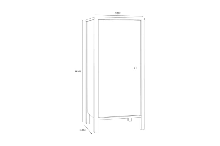 Kylpyhuonekaappi Samkov 40x35 cm - Valkoinen - Kylpyhuonekaapit