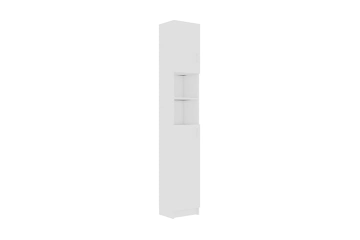Kylpyhuonekaappi valkoinen 32x25,5x190 cm lastulevy - Kylpyhuonekaapit - Pyykkikaappi - Seinäkaappi & korkea kaappi - Kylpyhuoneekaappi valaistuksella
