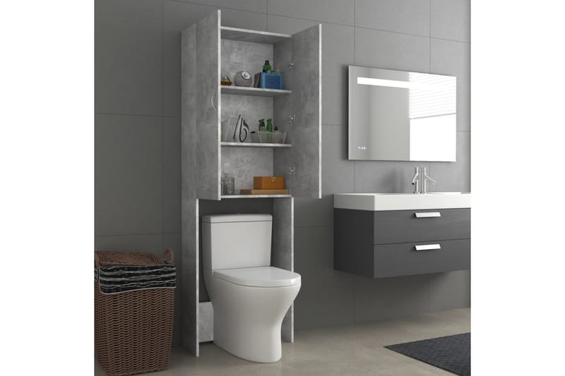 Pesukonekaappi betoninharmaa 64x25,5x190 cm - Talo & remontointi - Keittiö & kylpyhuone - Kylpyhuone - Kylpyhuonekalusteet - Kylpyhuonekaapit