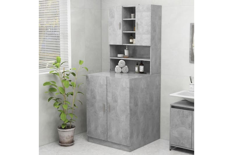 Pesukonekaappi betoninharmaa 70,5x25,5x90 cm - Talo & remontointi - Keittiö & kylpyhuone - Kylpyhuone - Kylpyhuonekalusteet - Kylpyhuonekaapit