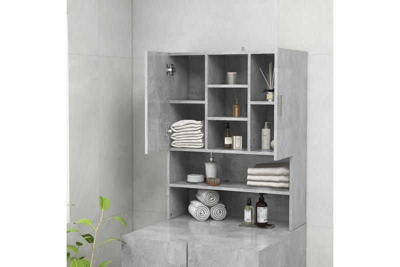 Pesukonekaappi betoninharmaa 70,5x25,5x90 cm - Talo & remontointi - Keittiö & kylpyhuone - Kylpyhuone - Kylpyhuonekalusteet - Kylpyhuonekaapit
