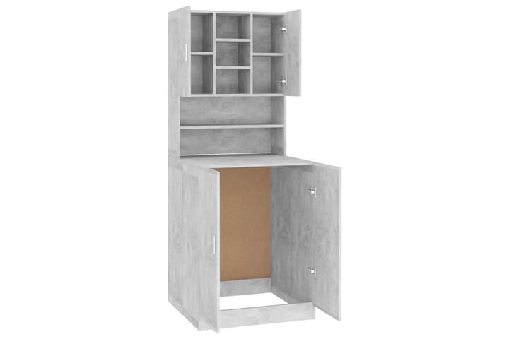 Pesukonekaappi betoninharmaa - Kylpyhuoneekaappi valaistuksella - Seinäkaappi & korkea kaappi - Pyykkikaappi - Kylpyhuonekaapit