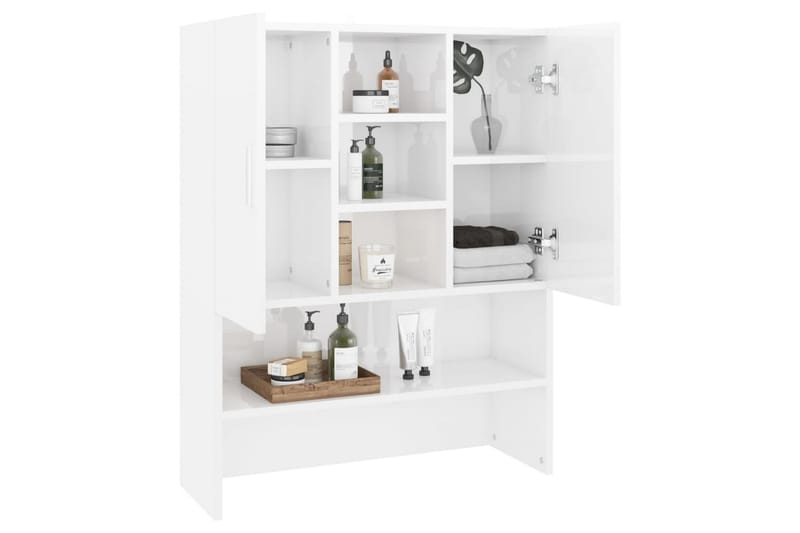 Pesukonekaappi korkeakiilto valkoinen 70,5x25,5x90 cm - Talo & remontointi - Keittiö & kylpyhuone - Kylpyhuone - Kylpyhuonekalusteet - Kylpyhuonekaapit