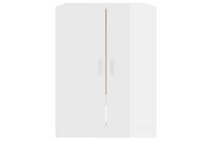 Pesukonekaappi korkeakiilto valkoinen 71x71,5x91,5 cm - Kylpyhuoneekaappi valaistuksella - Seinäkaappi & korkea kaappi - Pyykkikaappi - Kylpyhuonekaapit