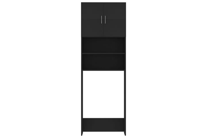 Pesukonekaappi musta 64x25,5x190 cm lastulevy - Musta - Kylpyhuoneekaappi valaistuksella - Seinäkaappi & korkea kaappi - Kylpyhuonekaapit