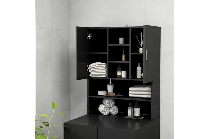 Pesukonekaappi musta 70,5x25,5x90 cm - Talo & remontointi - Keittiö & kylpyhuone - Kylpyhuone - Kylpyhuonekalusteet - Kylpyhuonekaapit