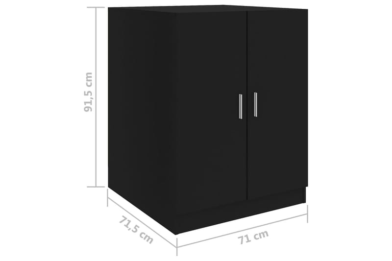 Pesukonekaappi musta 71x71,5x91,5 cm - Talo & remontointi - Keittiö & kylpyhuone - Kylpyhuone - Kylpyhuonekalusteet - Kylpyhuonekaapit