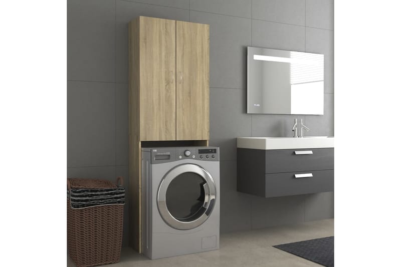 Pesukonekaappi Sonoma-tammi 64x25,5x190 cm - Talo & remontointi - Keittiö & kylpyhuone - Kylpyhuone - Kylpyhuonekalusteet - Kylpyhuonekaapit
