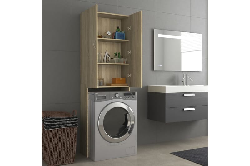 Pesukonekaappi Sonoma-tammi 64x25,5x190 cm - Talo & remontointi - Keittiö & kylpyhuone - Kylpyhuone - Kylpyhuonekalusteet - Kylpyhuonekaapit