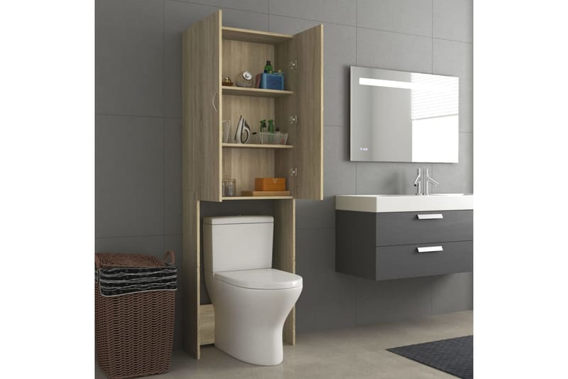 Pesukonekaappi Sonoma-tammi 64x25,5x190 cm - Talo & remontointi - Keittiö & kylpyhuone - Kylpyhuone - Kylpyhuonekalusteet - Kylpyhuonekaapit