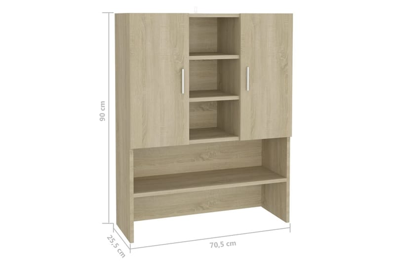 Pesukonekaappi Sonoma-tammi 70,5x25,5x90 cm - Talo & remontointi - Keittiö & kylpyhuone - Kylpyhuone - Kylpyhuonekalusteet - Kylpyhuonekaapit