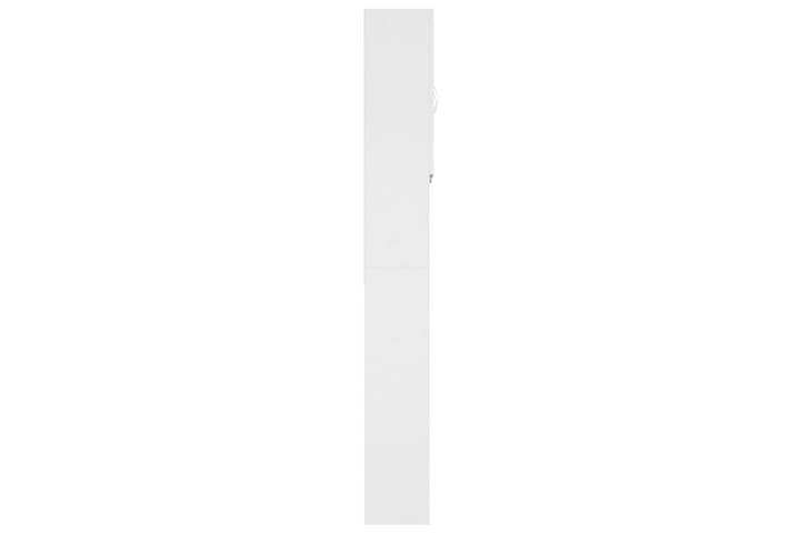Pesukonekaappi valkoinen 64x25,5x190 cm - Kylpyhuoneekaappi valaistuksella - Seinäkaappi & korkea kaappi - Pyykkikaappi - Kylpyhuonekaapit