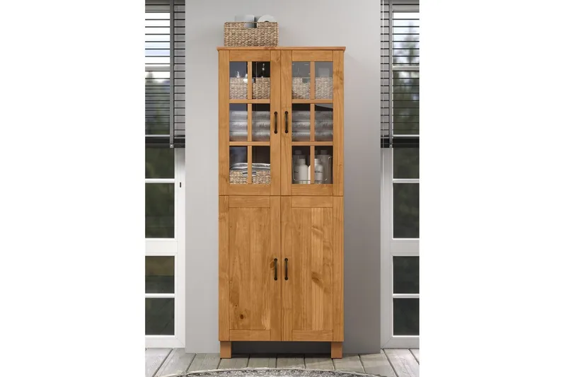 Kylpyhuonekaappi Alby 75x30x170 cm, Petsattu/vaha - 75x30x170 cm, Petsattu/vaha - Talo & remontointi - Keittiö & kylpyhuone - Kylpyhuone - Kylpyhuonekalusteet - Kylpyhuonekaapit