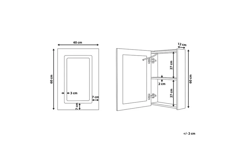 Kylpyhuonekaappi ja peili Condor - Talo & remontointi - Keittiö & kylpyhuone - Kylpyhuone - Kylpyhuonekalusteet - Peilikaapit