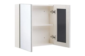 Kylpyhuonekaappi ja peili Navarra Valkoinen, hopea, 60x14x60 cm - Valkoinen, hopea, 60x14x60 cm - Talo & remontointi - Keittiö & kylpyhuone - Kylpyhuone - Kylpyhuonekalusteet - Peilikaapit