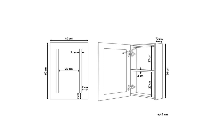 Kylpyhuonekaappi ja peili Cameron - Talo & remontointi - Keittiö & kylpyhuone - Kylpyhuone - Kylpyhuonekalusteet - Peilikaapit