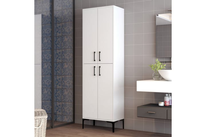 Kylpyhuonekaappi Kotzen 35x60 cm - Valkoinen - Kylpyhuoneekaappi valaistuksella - Seinäkaappi & korkea kaappi - Pyykkikaappi - Kylpyhuonekaapit