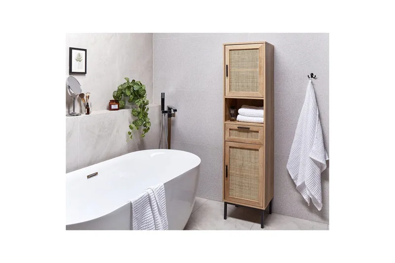 Kylpyhuonekaappi Rosell 40x36x165 cm - 40x36x165 cm - Talo & remontointi - Keittiö & kylpyhuone - Kylpyhuone - Kylpyhuonekalusteet - Seinäkaappi & korkea kaappi