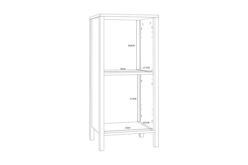 Kylpyhuonekaappi Samkov 40x35 cm - Valkoinen - Talo & remontointi - Keittiö & kylpyhuone - Kylpyhuone - Kylpyhuonekalusteet - Seinäkaappi & korkea kaappi