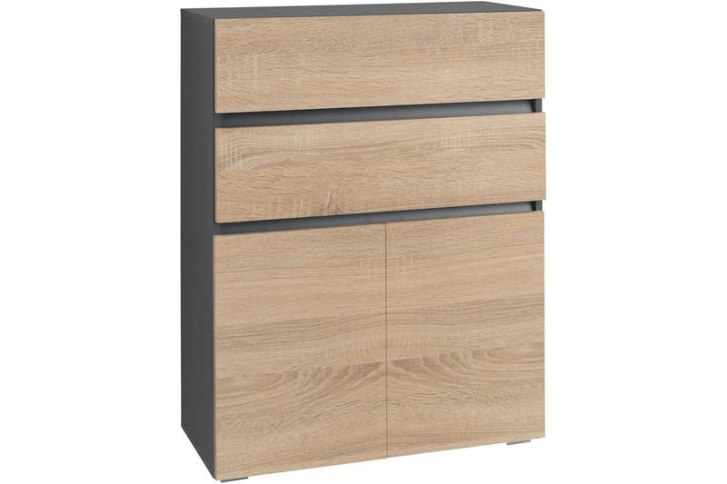 Kylpyhuonekaappi Wisla 76x35x98 cm, Antrasiitti/Tammi, 76x35x98 cm, Antrasiitti/Tammi