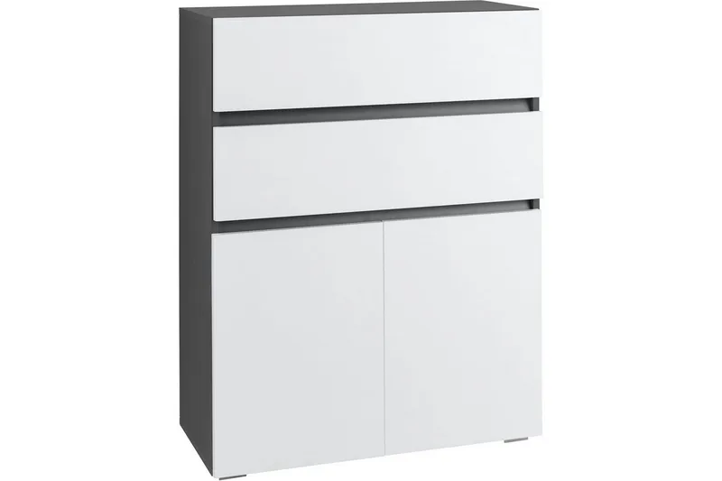 Kylpyhuonekaappi Wisla 76x35x98 cm, Antrasiitti/Valkoinen, 76x35x98 cm, Antrasiitti/Valkoinen