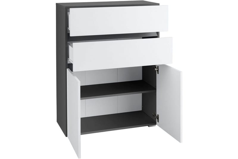 Kylpyhuonekaappi Wisla 76x35x98 cm, Antrasiitti/Valkoinen - 76x35x98 cm, Antrasiitti/Valkoinen - Talo & remontointi - Keittiö & kylpyhuone - Kylpyhuone - Kylpyhuonekalusteet - Kylpyhuonekaapit