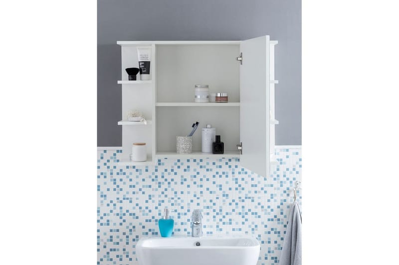 Kylpyhuonekaappi Wohnling Moderni peiliovi, valkoista lastulevyä. - Talo & remontointi - Keittiö & kylpyhuone - Kylpyhuone - Kylpyhuonekalusteet - Peilikaapit