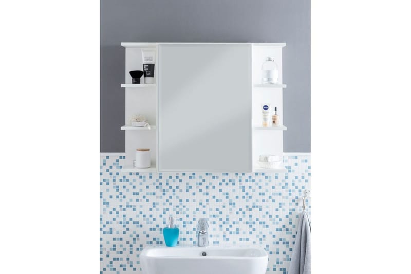 Kylpyhuonekaappi Wohnling Moderni peiliovi, valkoista lastulevyä. - Talo & remontointi - Keittiö & kylpyhuone - Kylpyhuone - Kylpyhuonekalusteet - Peilikaapit