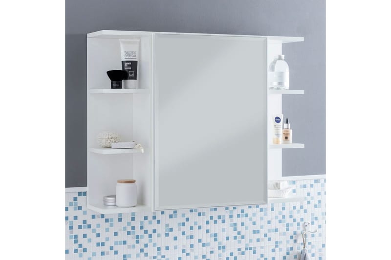 Kylpyhuonekaappi Wohnling Moderni peiliovi, valkoista lastulevyä. - Talo & remontointi - Keittiö & kylpyhuone - Kylpyhuone - Kylpyhuonekalusteet - Peilikaapit