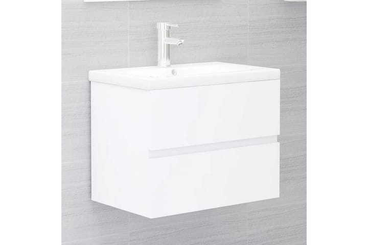 Kaksiosainen kylpyhuoneen kalustesarja valkoinen lastulevy - Valkoinen - Kylpyhuonekalustepaketit