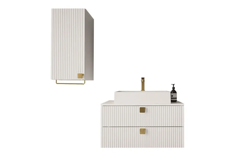 Kylpyhuoneen kalustesetti Glenndale, Valkoinen