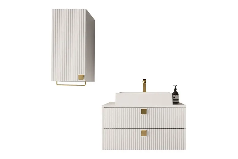 Kylpyhuoneen kalustesetti Glenndale, Valkoinen