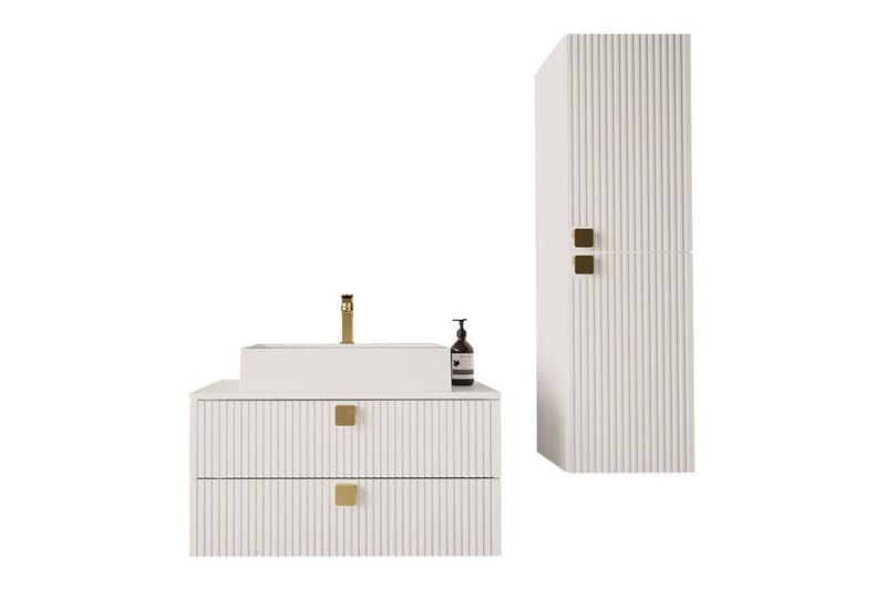 Kylpyhuoneen kalustesetti Glenndale, Valkoinen