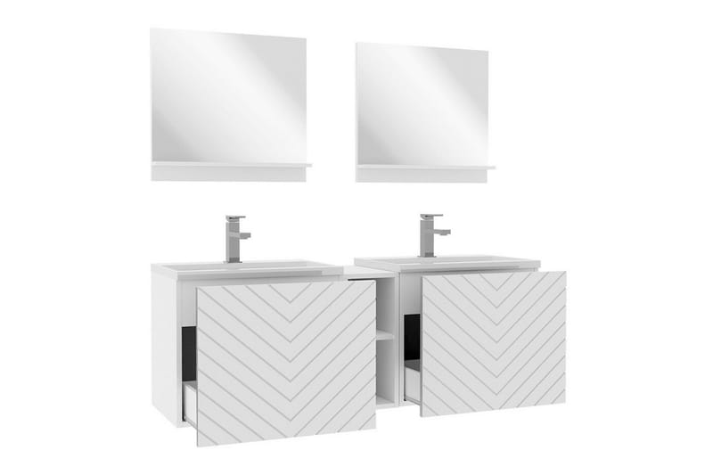 Kylpyhuoneen kalustesetti Kintore - Valkoinen - Talo & remontointi - Keittiö & kylpyhuone - Kylpyhuone - Kylpyhuonekalusteet - Kylpyhuonekalustepaketit