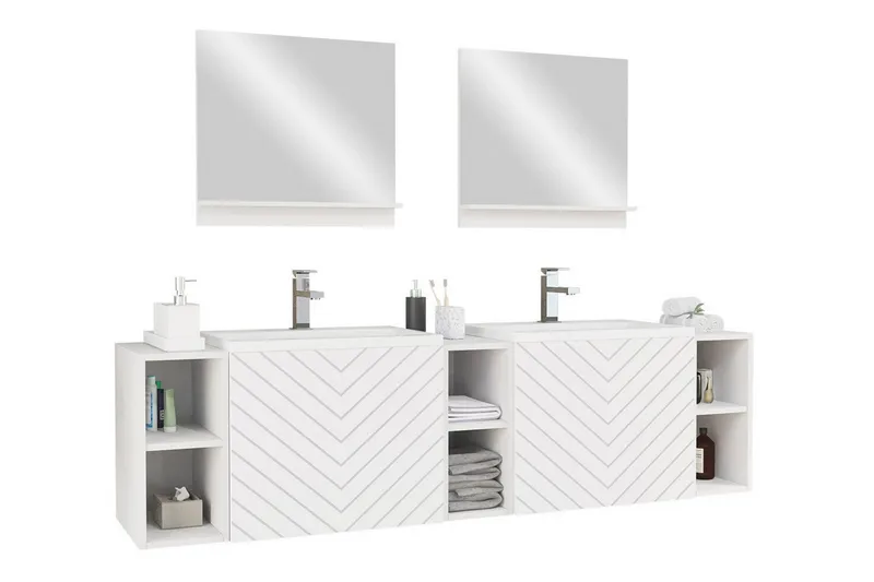 Kylpyhuoneen kalustesetti Kintore, Valkoinen